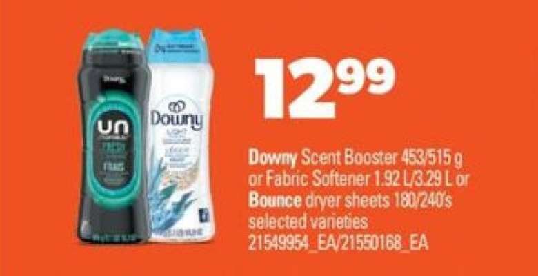 Downy Scent Booster or Fabric Softener or Bounce Dryer Sheets
