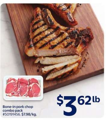 Bone-in pork chop combo pack
