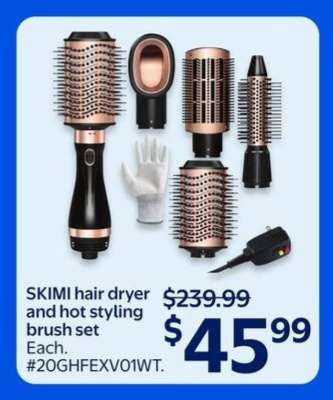 SKIMI hair dryer and hot styling brush set
