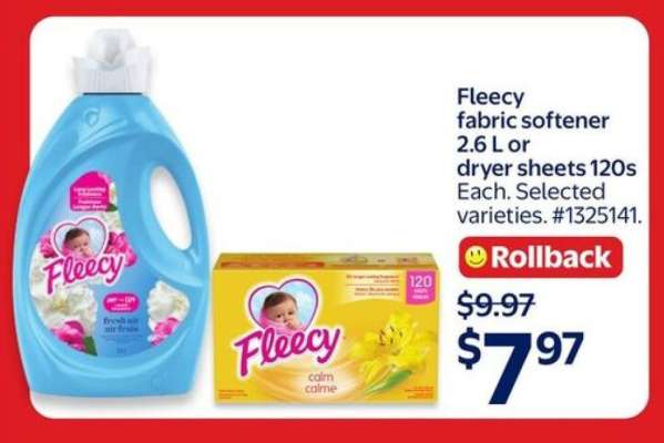 Fleecy Fabric Softener or Dryer Sheets