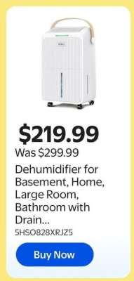 Dehumidifier for Basement, Home, Large Room, Bathroom with Drain
