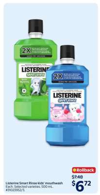 Listerine Smart Rinse kids' mouthwash