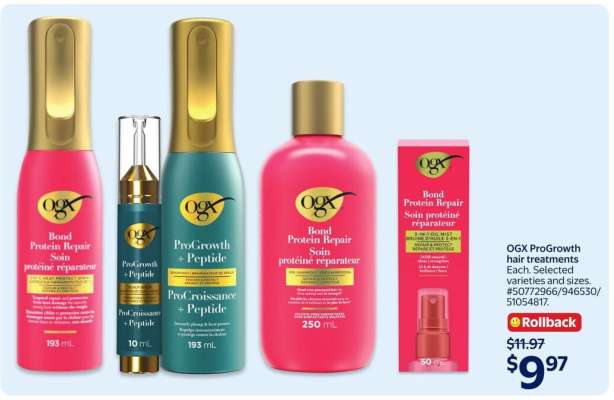 OGX ProGrowth hair treatments