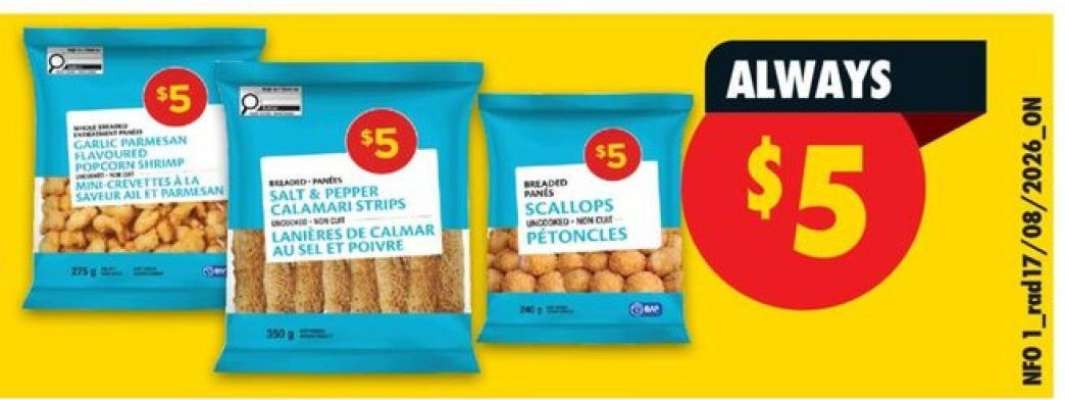 Garlic Parmesan Flavoured Popcorn Shrimp