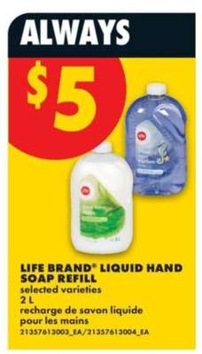 LIFE BRAND LIQUID HAND SOAP REFILL