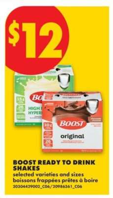 Boost Ready-to-Drink Shakes