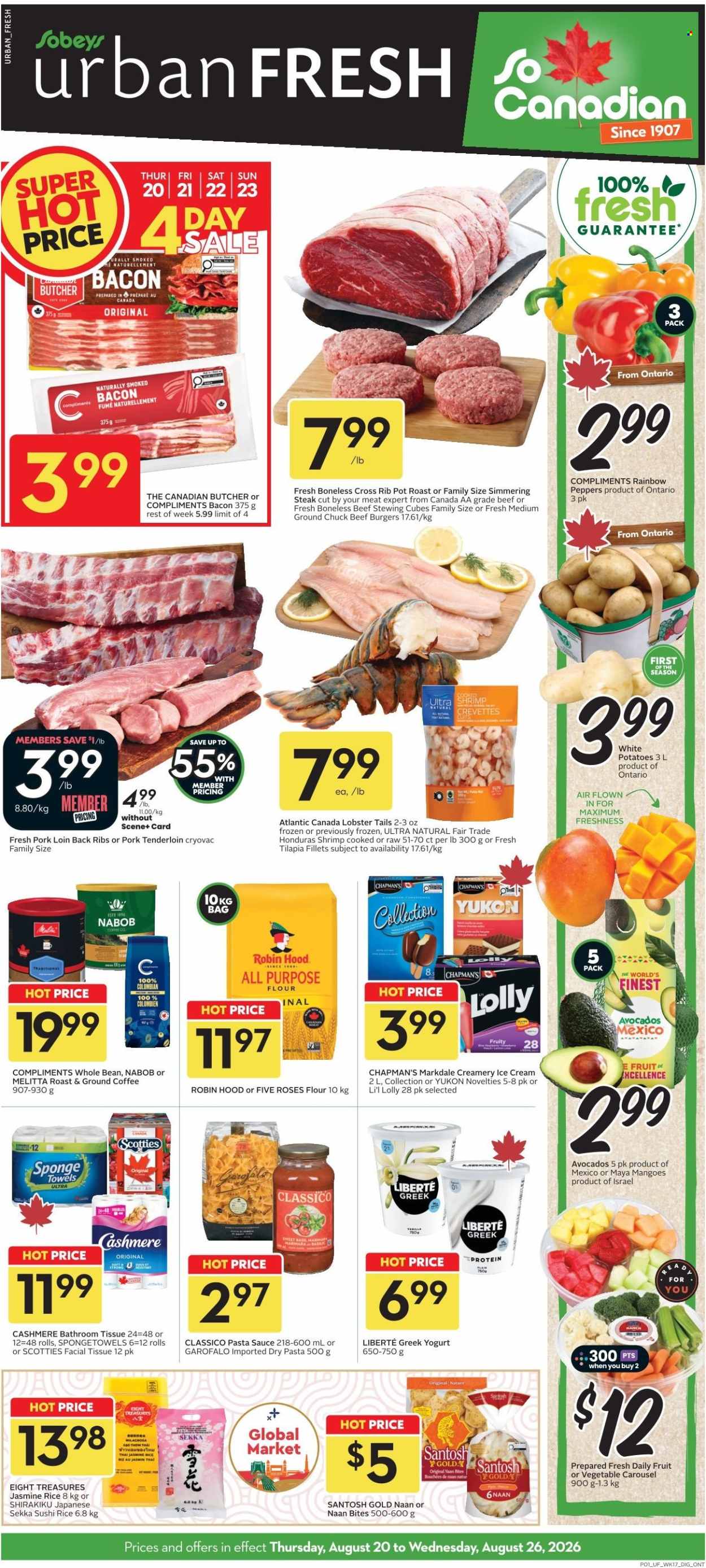 Sobeys Urban Fresh flyer  - August 20, 2026 - August 26, 2026. Page 1