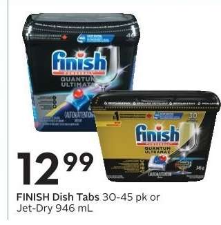FINISH Dish Tabs 30-45 pk or Jet-Dry 946 mL