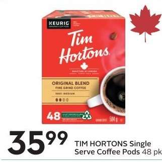 TIM HORTONS Single Serve Coffee Pods 48 pk