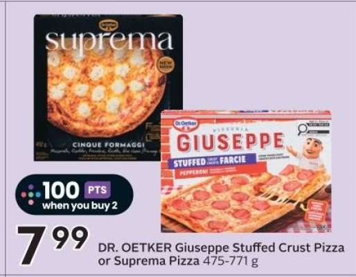 DR. OETKER Giuseppe Stuffed Crust Pizza or Suprema Pizza