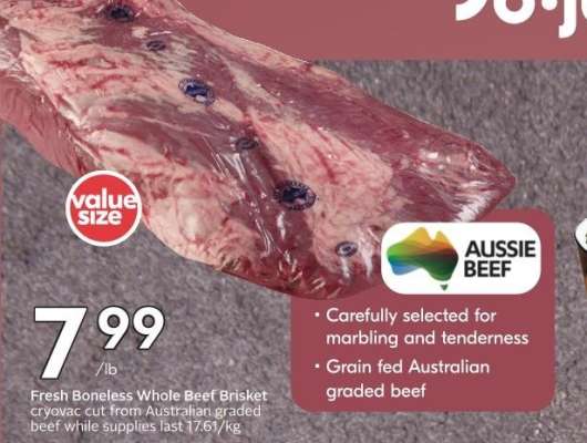 Fresh Boneless Whole Beef Brisket