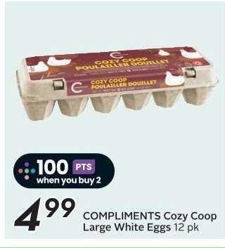 COMPLIMENTS Cozy Coop Large White Eggs 12 pk