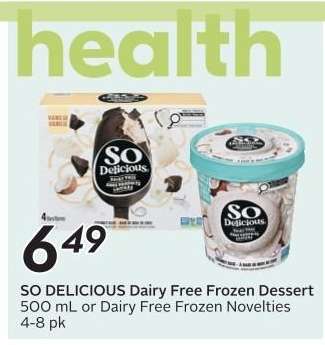 SO DELICIOUS Dairy Free Frozen Dessert