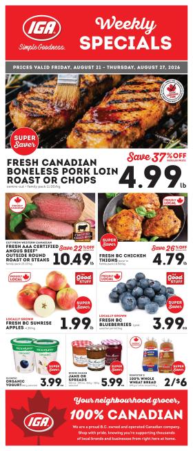 IGA Simple Goodness - Weekly Specials