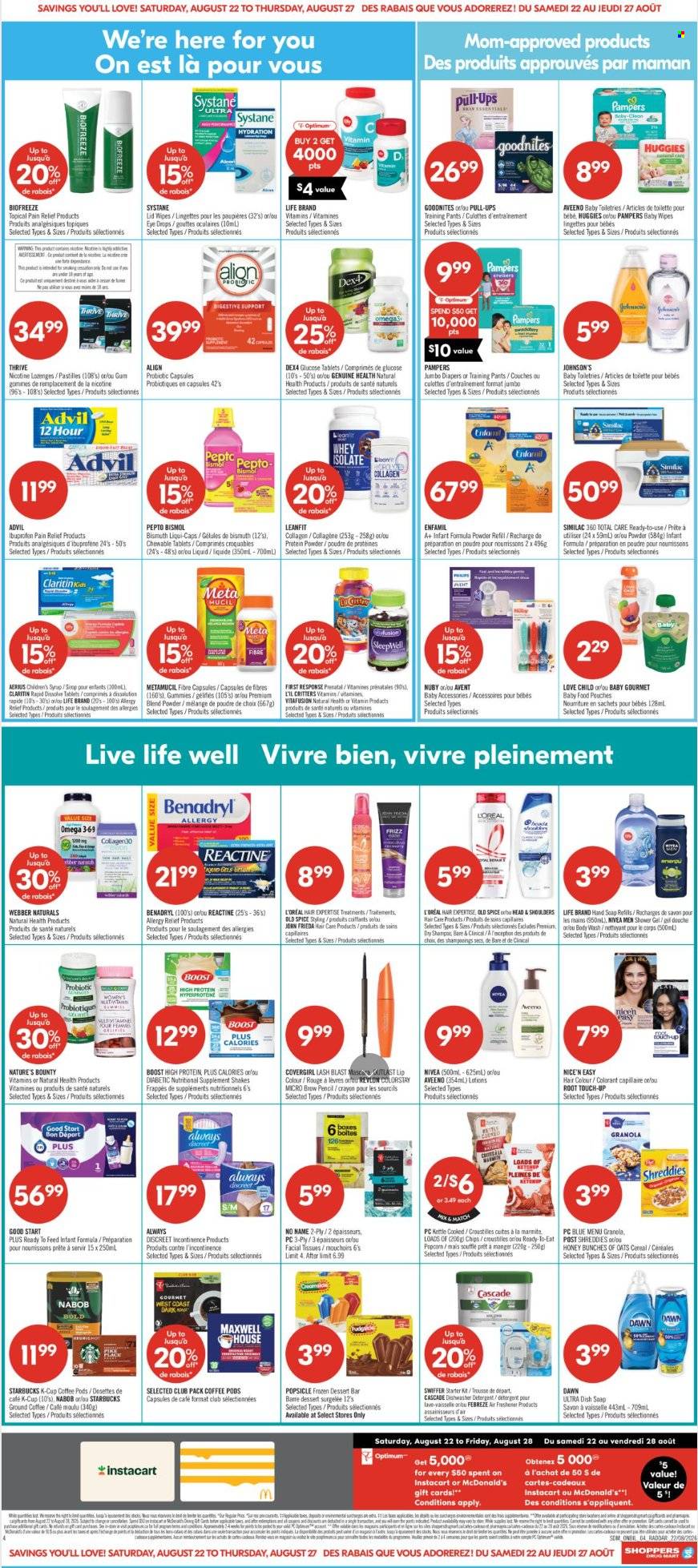 Shoppers Drug Mart flyer  - August 22, 2026 - August 27, 2026. Page 9