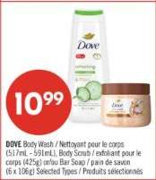 DOVE Body Wash / Nettoyant pour le corps