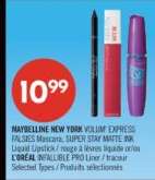 MAYBELLINE NEW YORK VOLUME EXPRESS FALSIES Mascara, SUPER STAY MATTE INK Liquid Lipstick