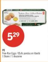 PC Free Run Eggs / Œufs pondus en liberté