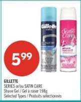 GILLETTE SERIES or/ou SATIN CARE