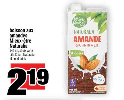 BOISSON AUX AMANDES MIEUX-ÊTRE NATURALIA