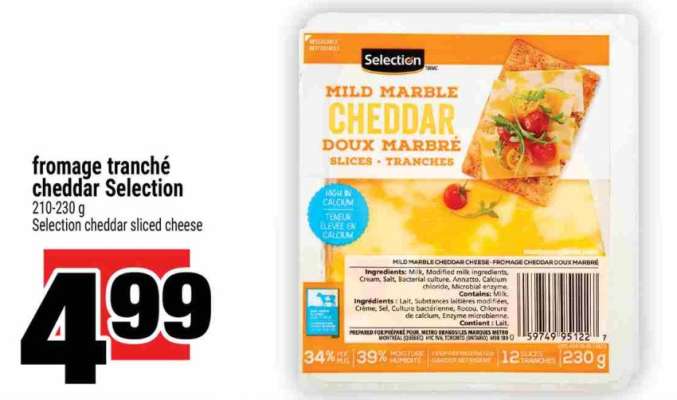 fromage tranché cheddar Selection