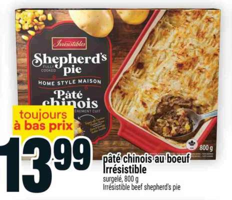 PÂTÉ CHINOIS AU BOEUF IRRÉSISTIBLE