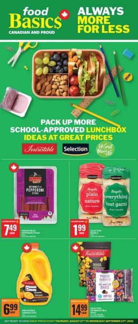 Food Basics - Back To School Digital Specialty Flyer