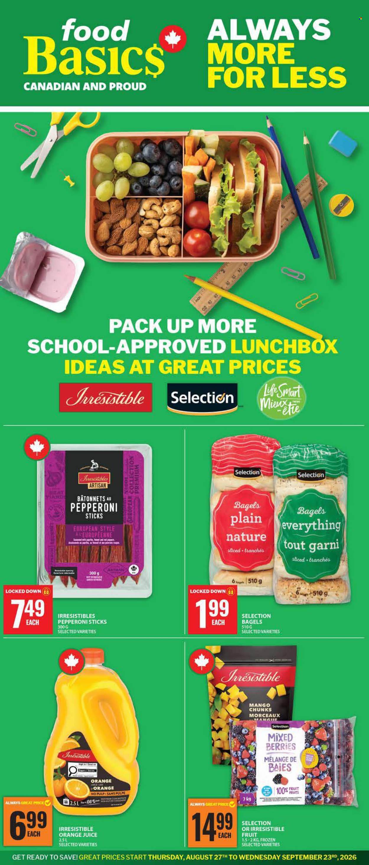 Food Basics flyer  - August 27, 2026 - September 23, 2026. Page 1