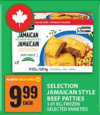 Selection Jamaican Style Beef Patties