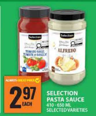 SELECTION PASTA SAUCE