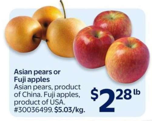 Asian pears or Fuji apples