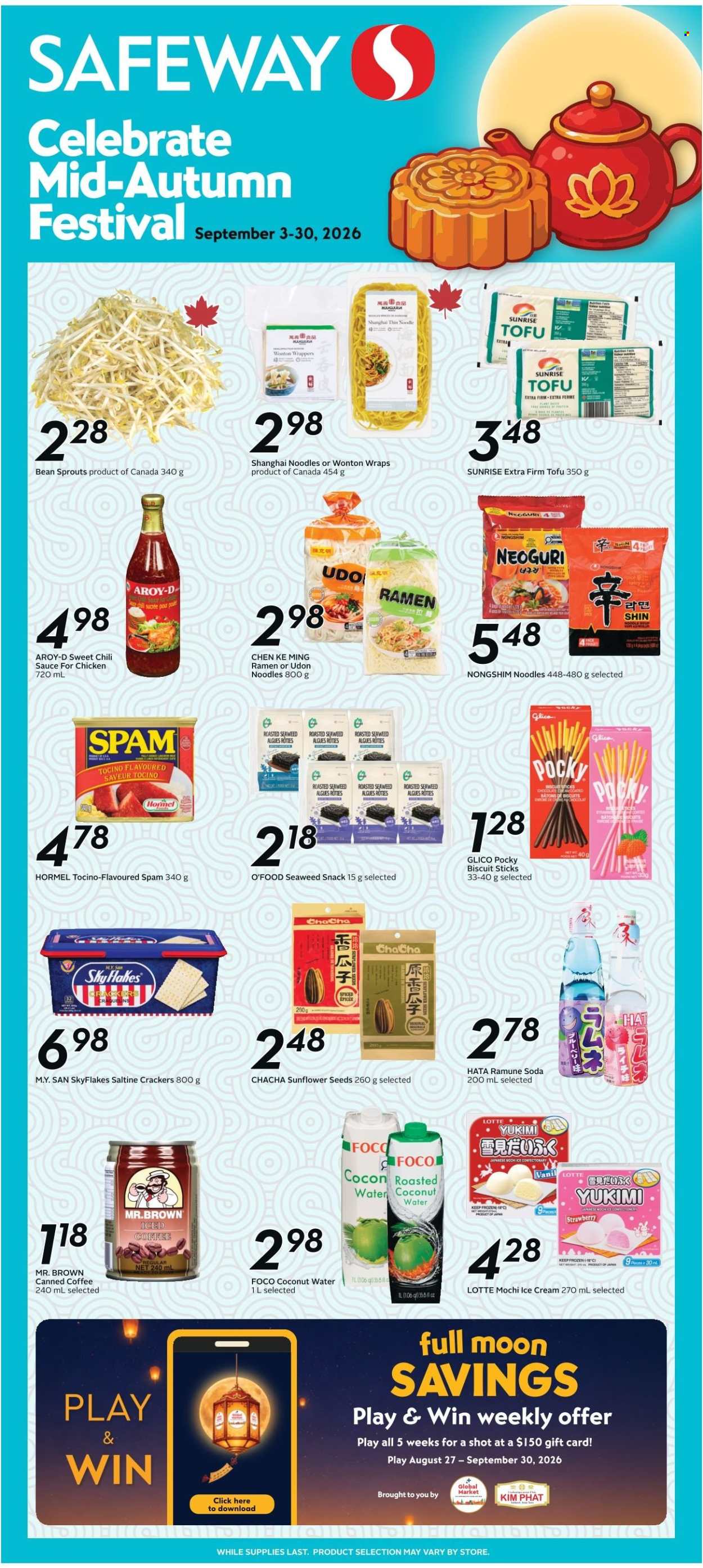 Safeway flyer  - September 03, 2026 - September 30, 2026. Page 1