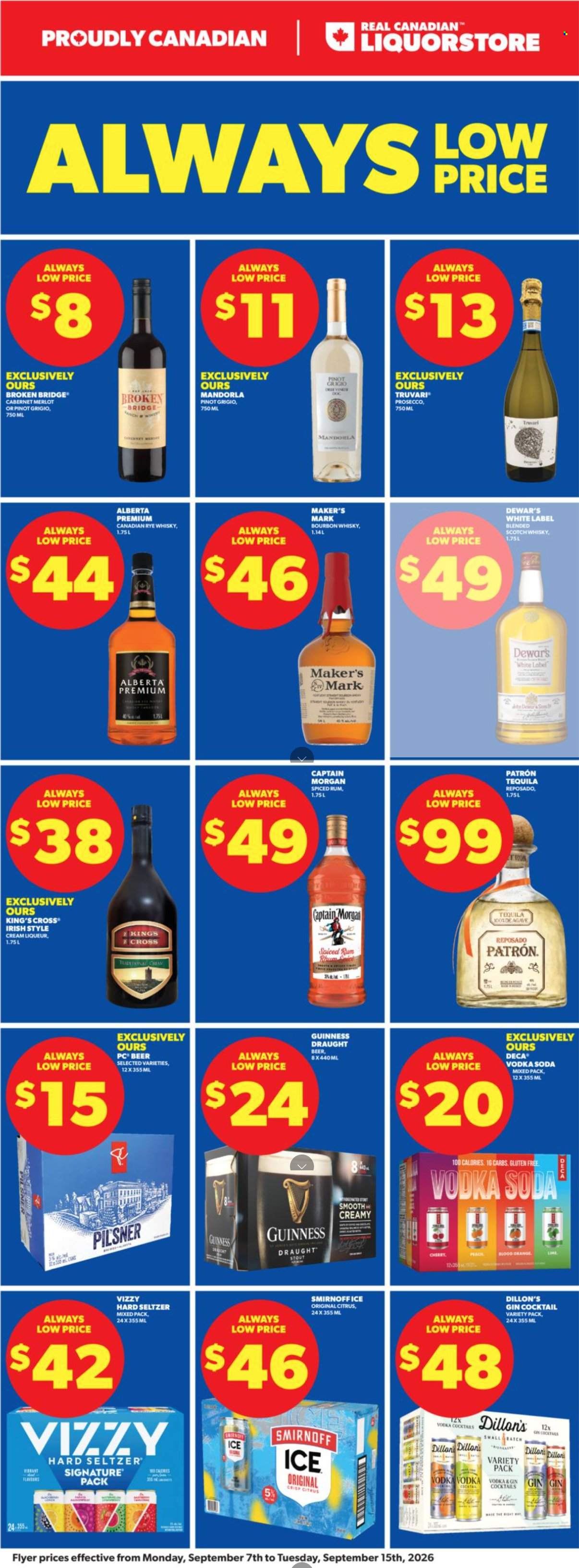 Real Canadian Liquorstore flyer  - September 07, 2026 - September 15, 2026. Page 1