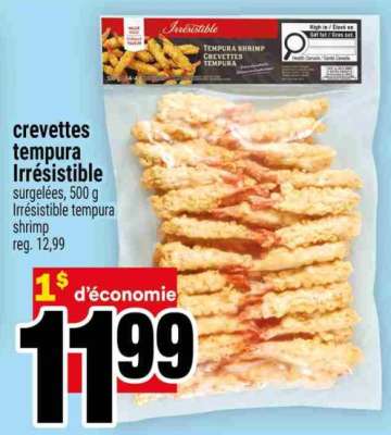 CREVETTES TEMPURA IRRÉSISTIBLE