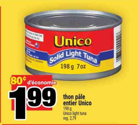 thon pâle entier Unico