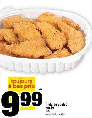 filets de poulet panés