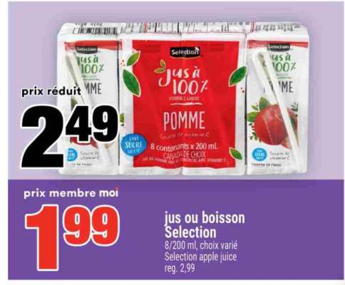 jus ou boisson Selection