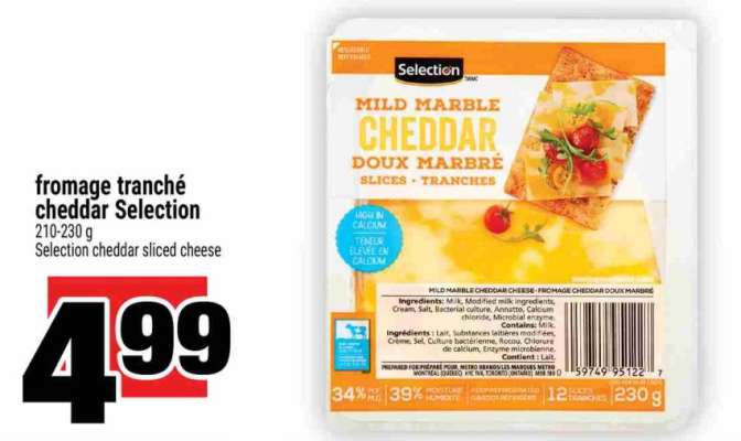 fromage tranché cheddar Selection