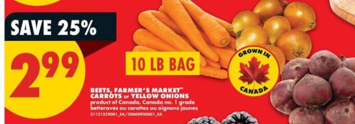 Beets, Farmer's Market Carrots or Yellow Onions