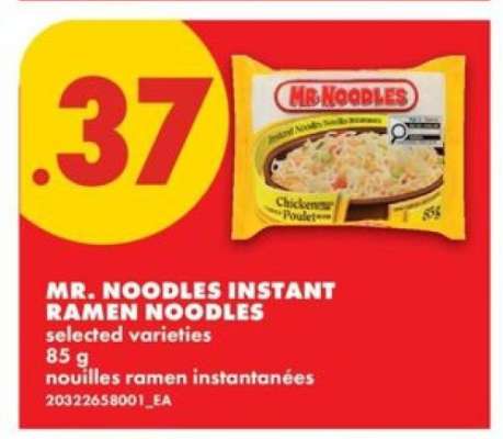 MR. NOODLES INSTANT RAMEN NOODLES
