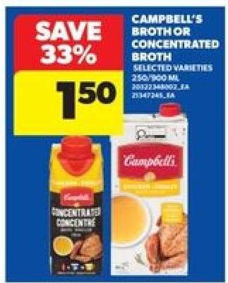 Campbell's Broth or Concentrated Broth