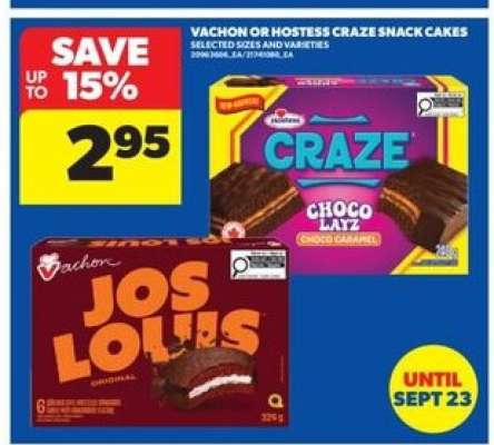 Vachon or Hostess Craze snack cakes