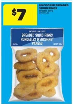 Uncooked Breaded Squid Rings