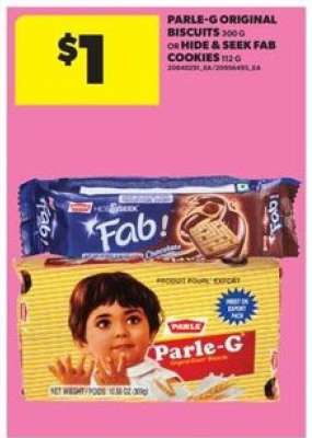 Parle G Original Biscuits or Hide & Seek Fab Cookies