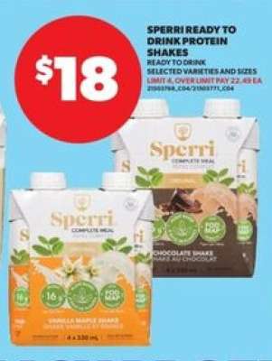 Sperri Ready to Drink Protein Shakes