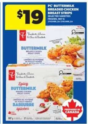 PC Buttermilk Breaded Chicken Breast Strips