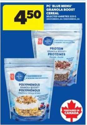 PC Blue Menu Granola Boost Cereal