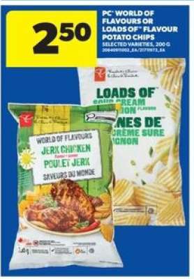 PC World of Flavours or Loads of Flavour Potato Chips