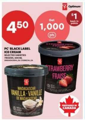 PC Black Label Ice Cream
