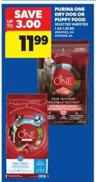Purina One Dry Dog or Puppy Food